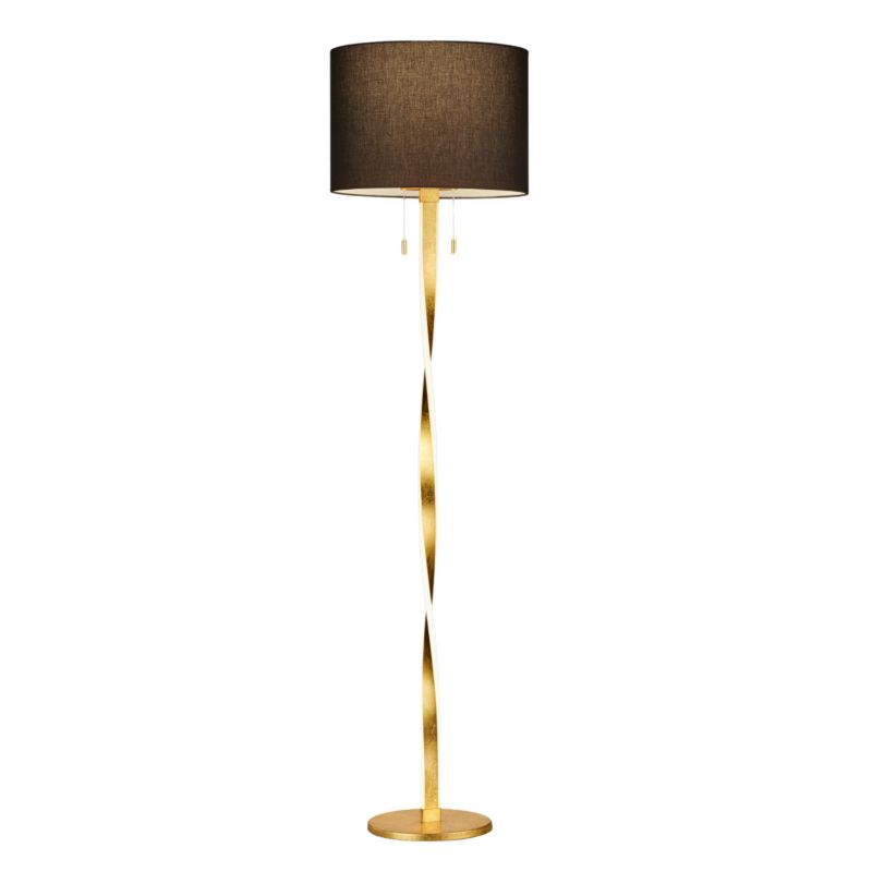 Lampa podłogowa stojąca Trio Nandor złoto-czarna 3 x E27 x 20W wym: 160,5 x 40 x 40 cm - 1 szt.