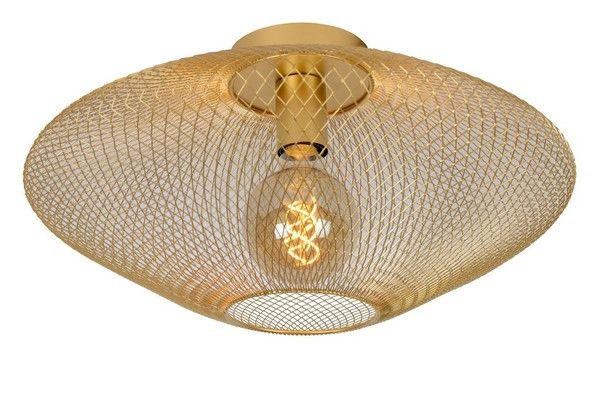 Lampa sufitowa wisząca Lucide Mesh 1361 złota industrialna 1xE27 x 40W 1 szt.