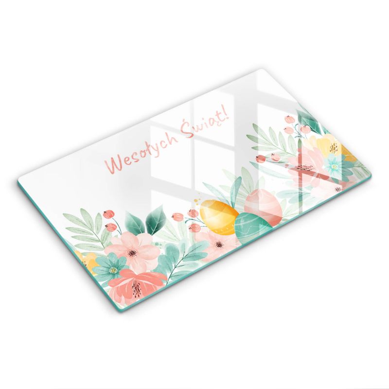 Szklana deska do krojenia Wallfluent 30x52 cm Wesołych Świąt Wielkanocnych 1 szt.