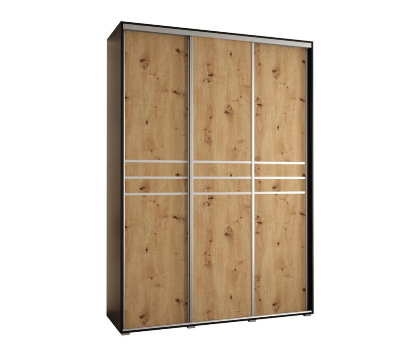 Szafa przesuwna Abiks DAVOS 10 wysoka szer.180cm czarny/artisan/srebrny 1szt.