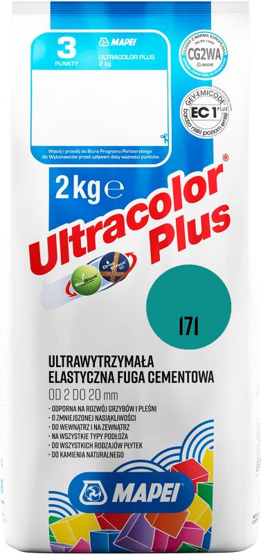 Fuga elastyczna Mapei Ultracolor Plus 171 turkusowa 2 kg