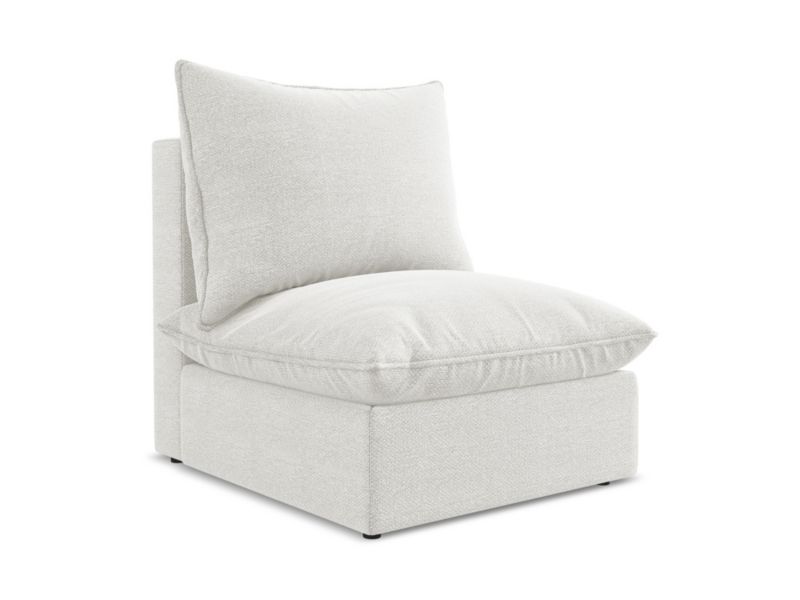 Moduł LaMiaSofa RAVENNA z tkaniny bouclé 75x90 cm biały 1 szt.