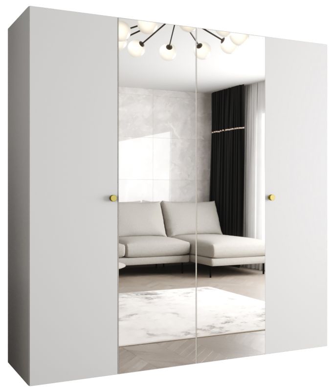 Szafa uchylna Abiks PARMA 2 200 wys. 202 cm Biały + u. Złoty 1 szt