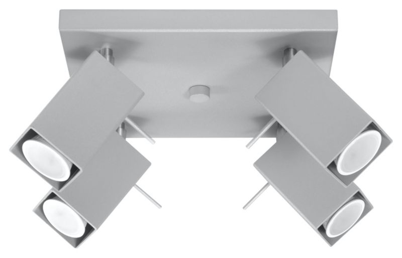 Lampa sufitowa Sollux Lighting Merida szaro-chromowana 4 x GU10 x 40W wym: 25 x 25 cm - 1 szt.
