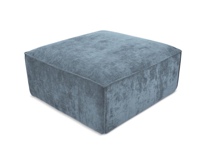 Pufa LaMiaSofa Asti z tkaniny szenilowej 87x87 cm jeans 1 szt.