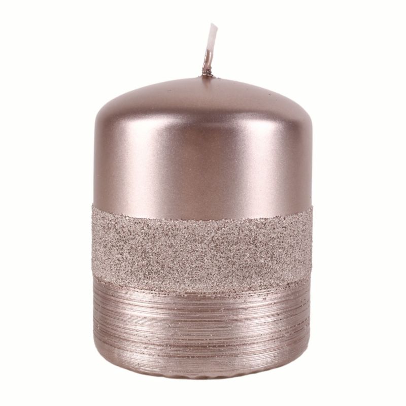 Świeca Direct Home and Garden Structura 70 X 90 mm różowe złoto