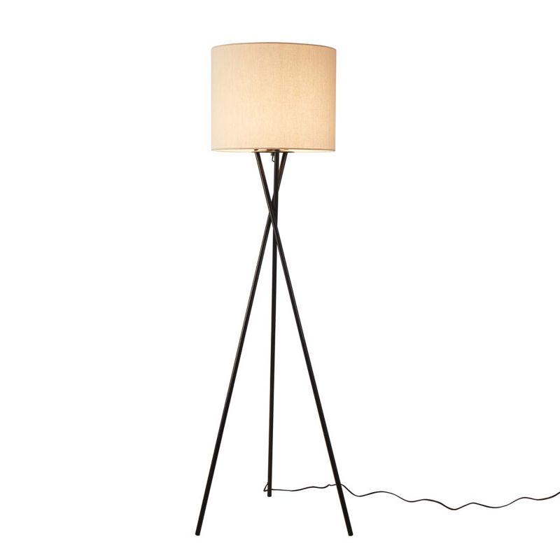 Lampa podłogowa Tekla Sanico Goldlux len naturalny 1xe27 ip20 - 331373 szt. 1