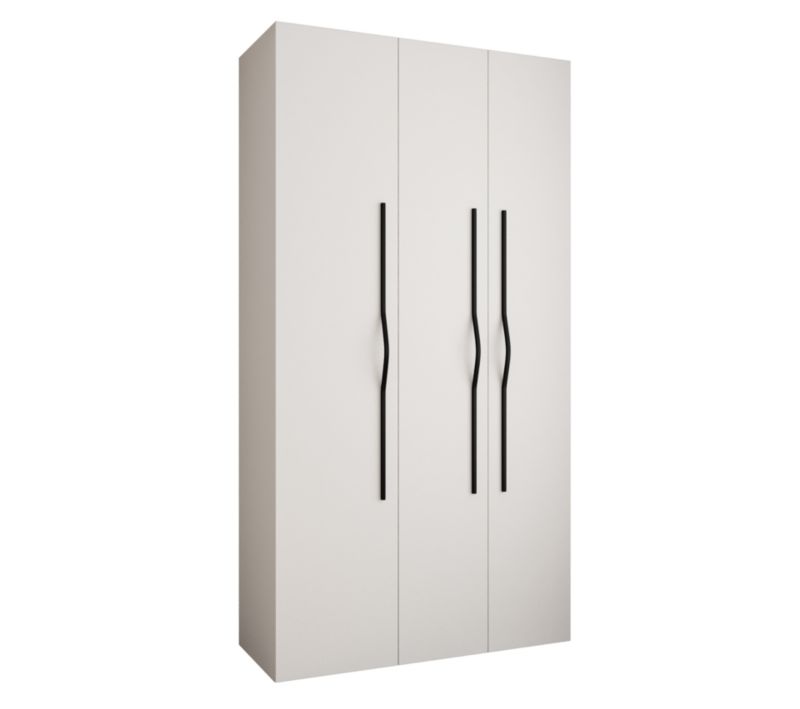 Szafa uchylna Garderoba COMO 2 130 (biały/czarny)