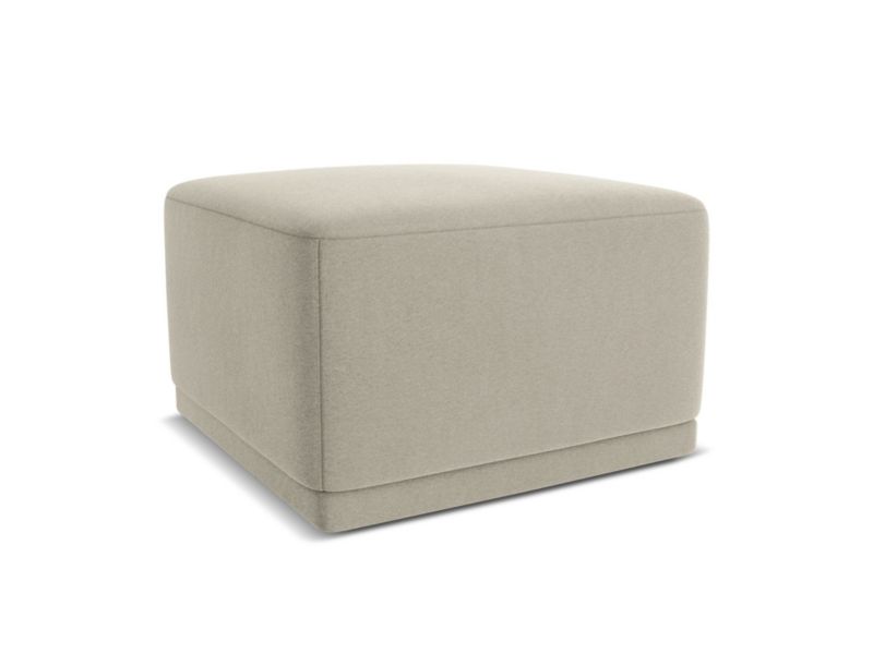 Pufa LaMiaSofa BOLOGNA z tkaniny welwetowej 65x65 cm perłowy 1 szt.