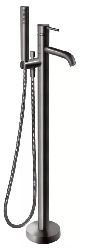 Bateria wannowo-prysznicowa Ferro Ciriculus wolnostojąca gun metal 1 szt.