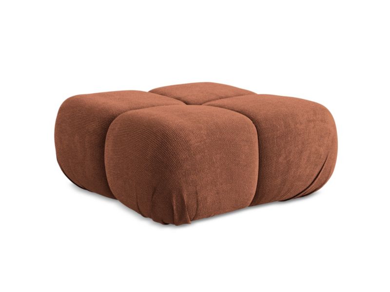 Pufa LaMiaSofa SANREMO z tkaniny szenilowej 95x95 cm terakota 1 szt.