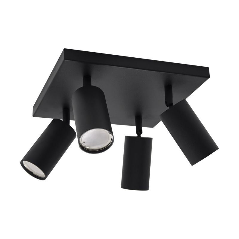 Lampa sufitowa wisząca Struhm Manam czarna wym: 16 x 25 x 25 cm 4xGU10 x 1 szt.