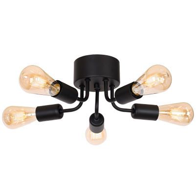 Lampa sufitowa wisząca Luminex Brenda 8390 czarny mat industrialna 5xE27 x 15W 1 szt.