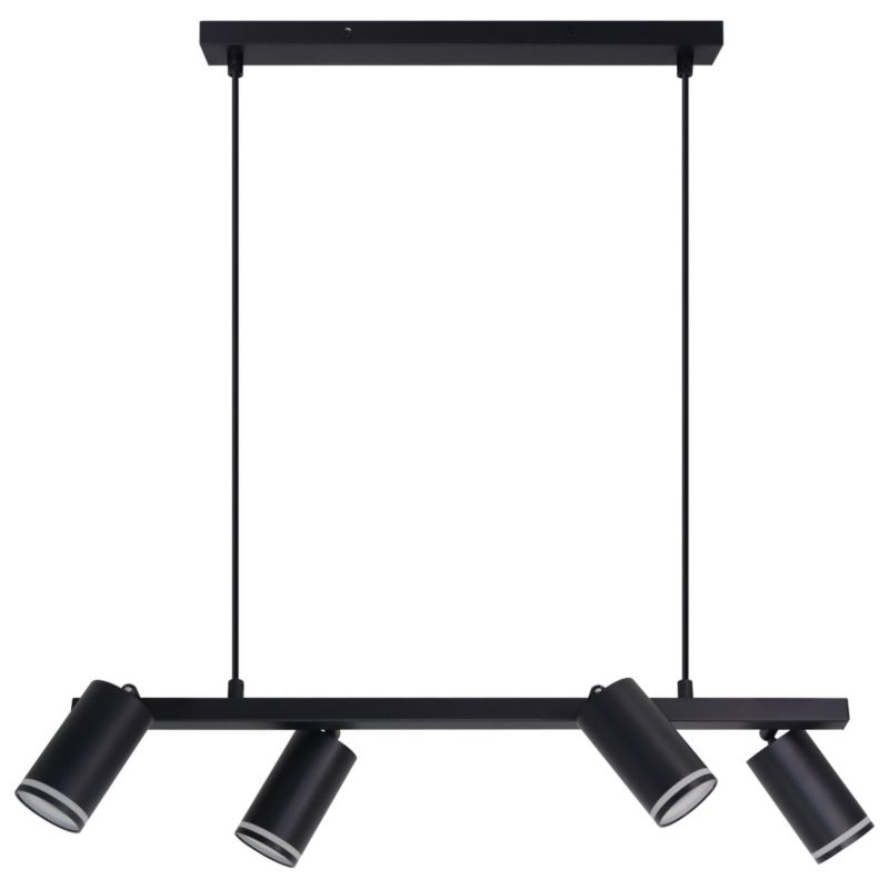 Lampa wisząca Polux Paris 5358 czarna 60.5 cm szerokości 4xGU10 x 10W 1 szt.