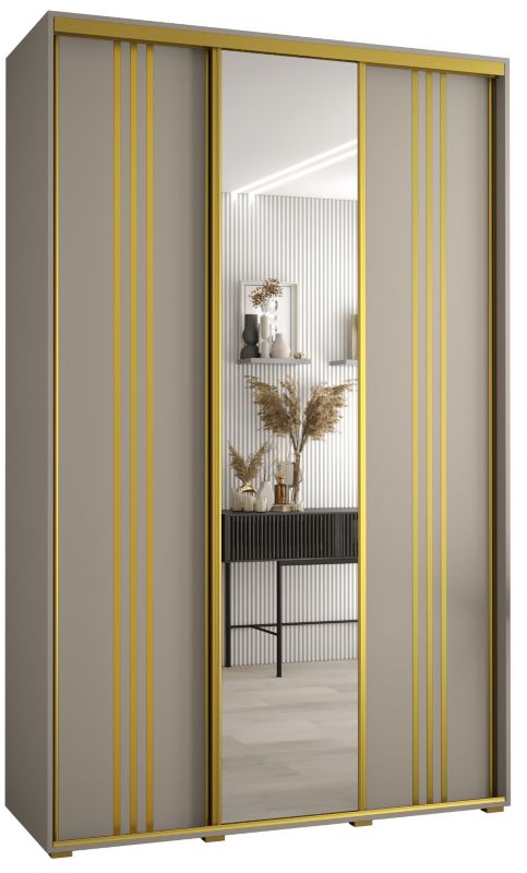 Szafa przesuwna Abiks 60 wysoka Dakota 7 160 kaszmir+kaszmir+złoty 1 szt