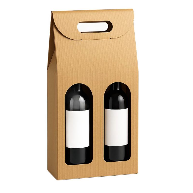 Pudełko Neopak K-872 na wino podwójne Złote 1 szt.