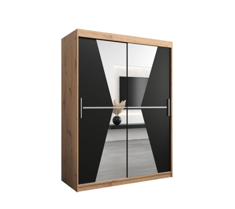 Szafa przesuwna Garderoba Abiks MAROKO 150 artisan/czarny 1 szt.