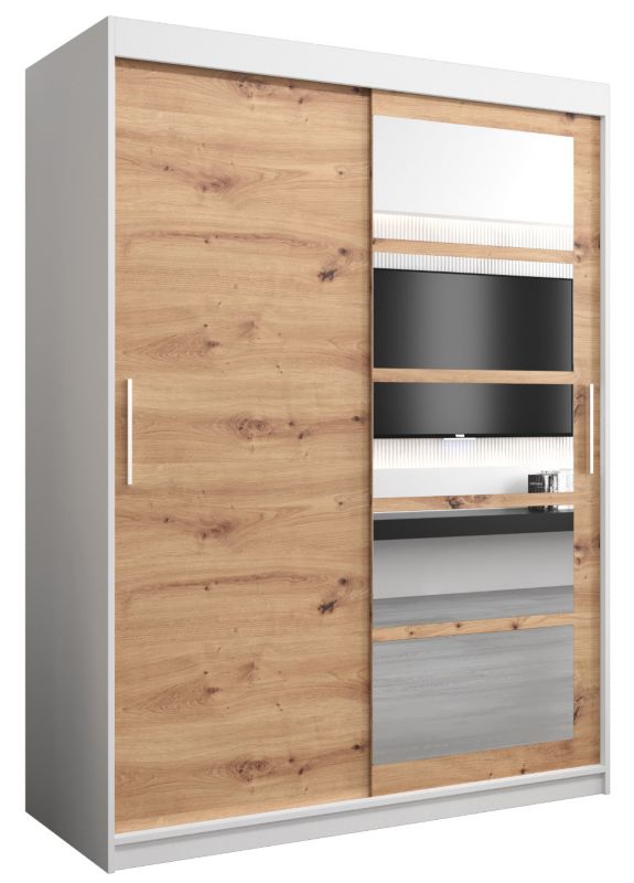 Szafa przesuwna Abiks ROMA 1 150 biały mat + artisan 1 szt.