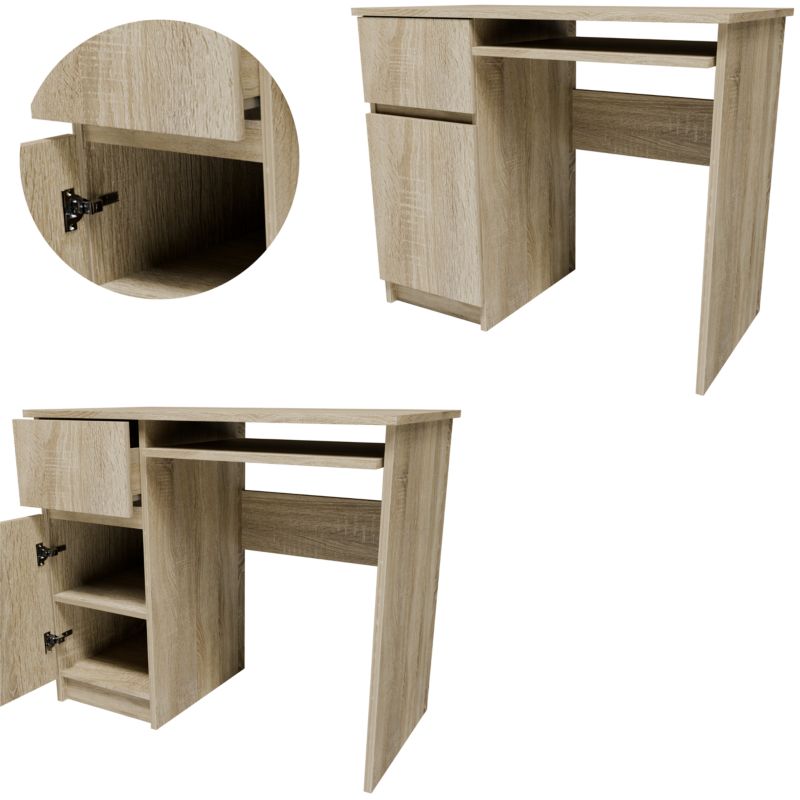 Biurko Matkam komputerowe PIK90LESON lewe 90cm dąb sonoma 1 szt.