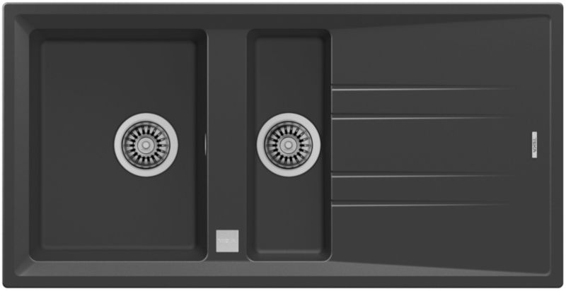 Zlewozmywak wpuszczany Teka Stone 60 B-TG 1,5-komorowy 100x51 cm Tegranit ciemny szary 1 szt.