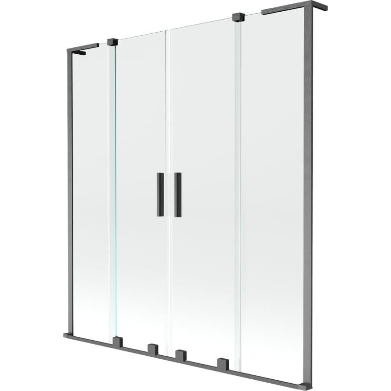 Parawan nawannowy przesuwany Mexen Velar L gun gray 150x150 cm 1 szt.