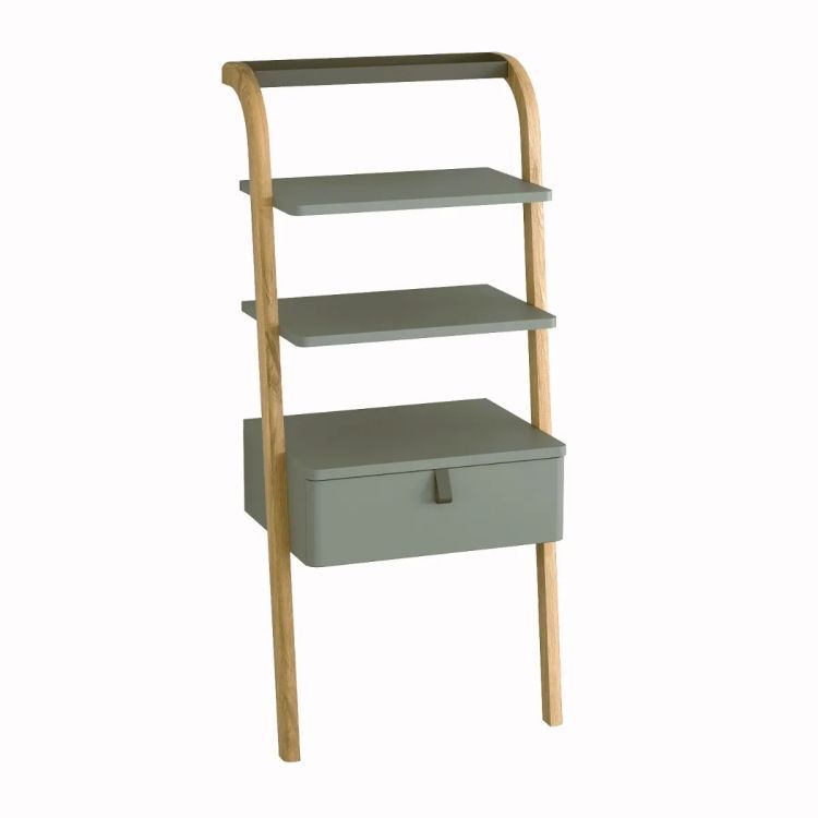 Regał łazienkowy KROFAM MOSS 50 cm szaro-zielony półmat 1 szt.