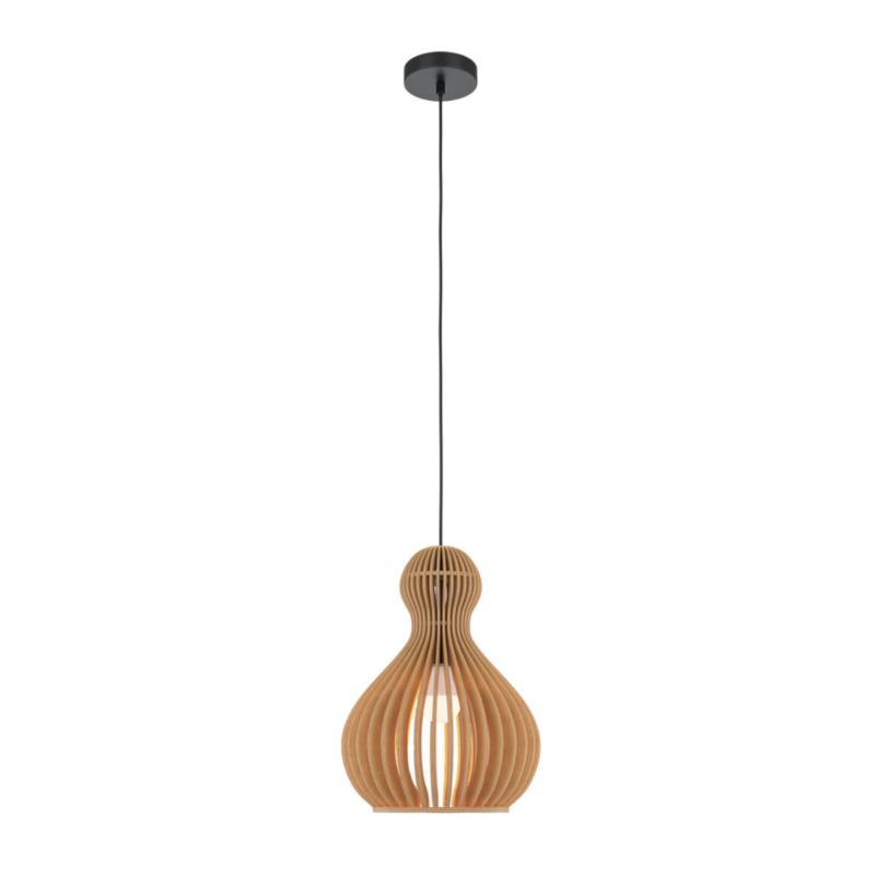 Lampa wisząca Maytoni Roots czarna-jasne drewno wym: 342,5 x 30 x 30 cm 1xE27 x 40W 1 szt.