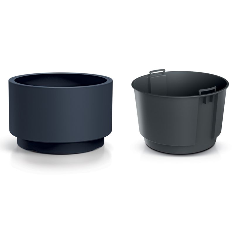 Doniczka EDANTI Ogrodowa 39,5 cm Okrągła Na Taras Do Domu Antracytowa 1 szt