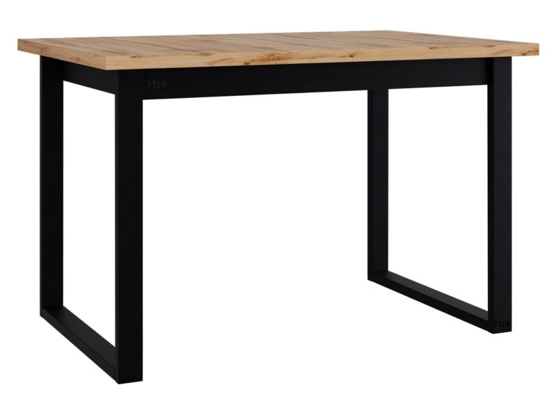Stół MIRJAN 24 Ikon 3S laminat dąb wotan + czarny metal 1 szt.