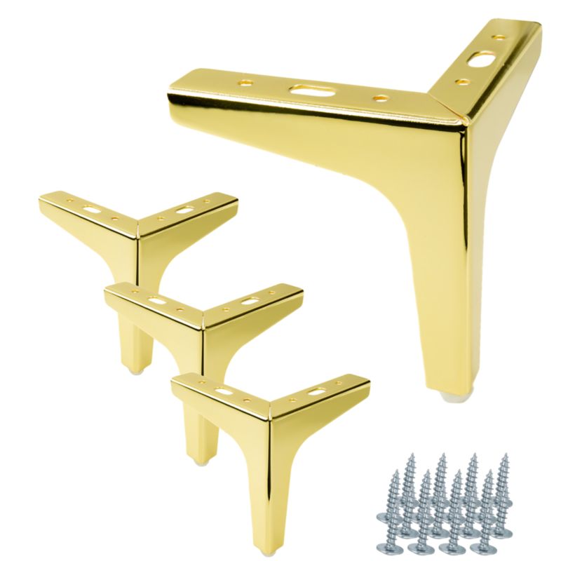 Noga meblowa B&B Kotwica złoty chrom wysokość 13 cm 4 szt