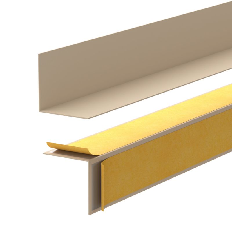 Minimalistyczna listwa przypodłogowa samoprzylepna PVC 35x18 mm twarda, Loft, Modern, beż, 200 cm