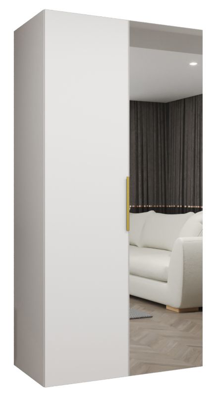 Szafa uchylna Abiks MARBELLA 2 100 wys 202 cm Biały + Złoty 1 szt