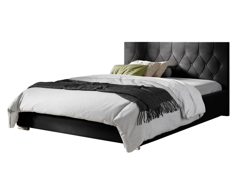 Łóżko tapicerowane MIRJAN 24 Sky Tap 160x200 czarny 1 szt.