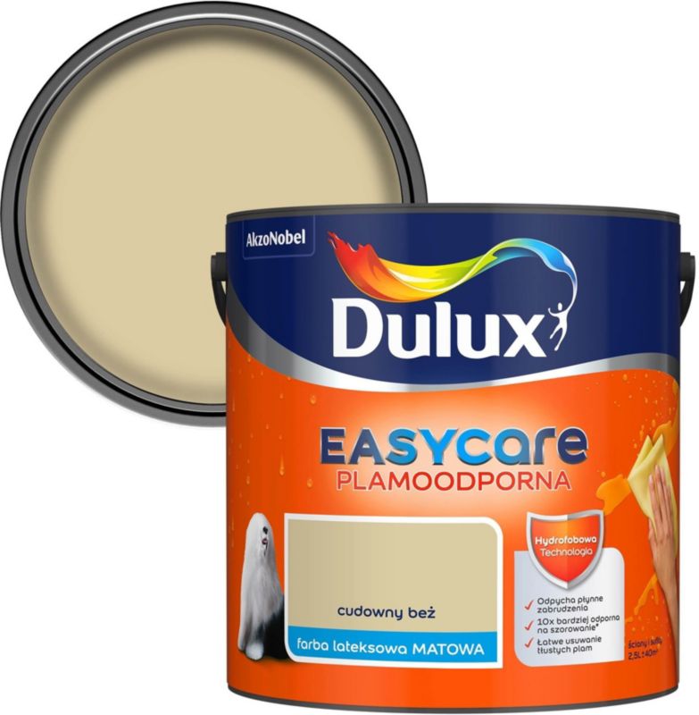 Farba plamoodporna Dulux EasyCare cudowny beż 2,5 l