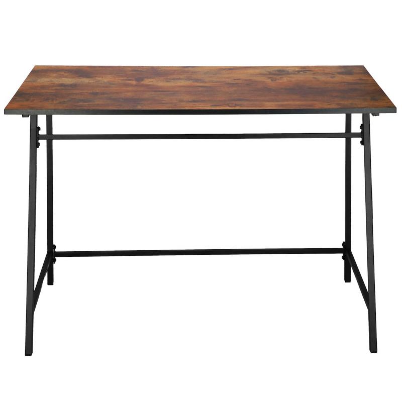 Biurko gabinetowe Springos stolik do nauki, komputerowy, nowoczesny 100x50x76 cm czarno-brązowy 1 szt.