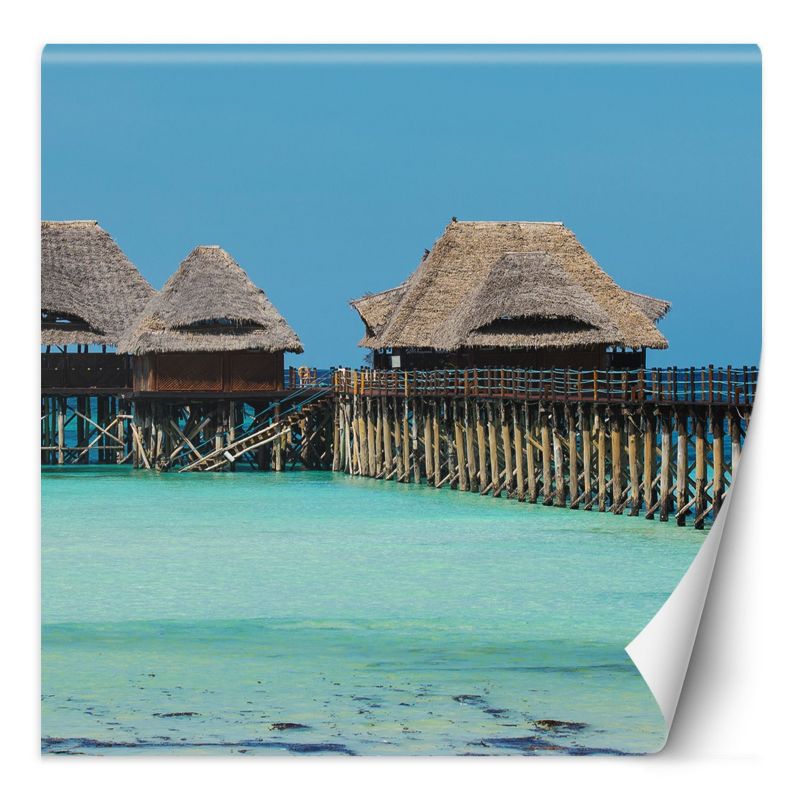 Fototapeta Feeby Bungalowy tropikalna plaża 100x100 1 szt