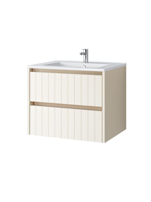 Zestaw szafka łazienkowa z umywalką ceramiczną Uptrend MELITO 60 Almond Mat 1 kpl.