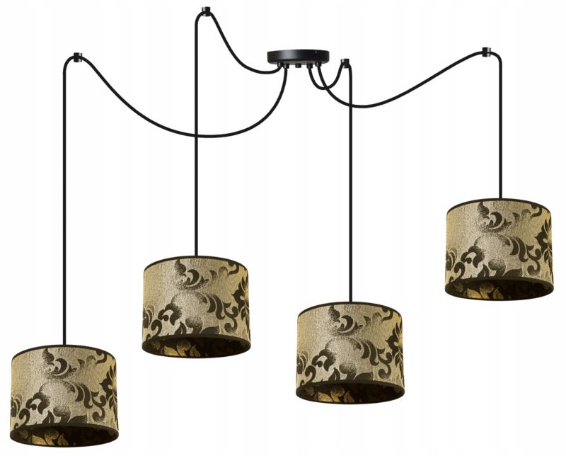 Lampa sufitowa wisząca Light Home LH Pająk Werona 4x E27 60W ciemne złoto 1szt.