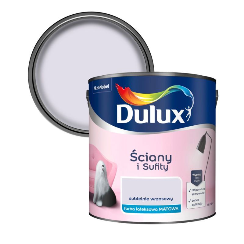 Farba Dulux Ściany i Sufity subtelnie wrzosowy 2,5 l