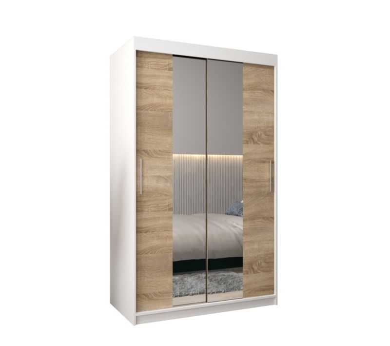 Szafa przesuwna Garderoba Abiks Tokyo 1 120 biały + sonoma 1 szt.