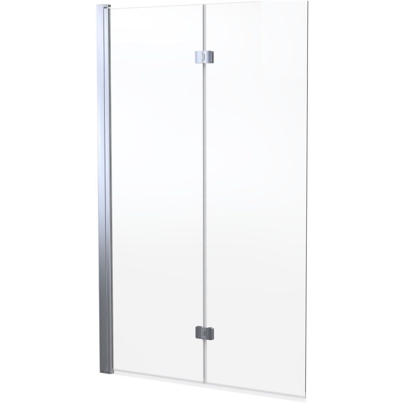 Parawan nawannowy Oltens Sela 115cm 2-częściowy chrom/szkło przezroczyste harmonijkowy 1 szt.