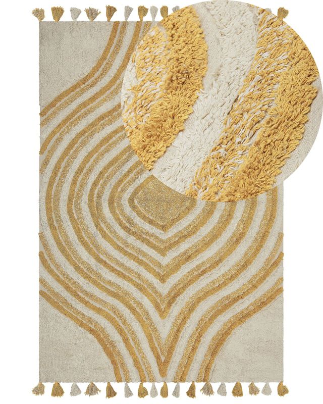 Dywan bawełniany 160 x 230 cm beżowo-żółty Bingol 1 szt.