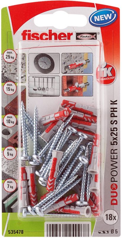 Kołek uniwersalny Fischer Duopower 5 x 25 mm 18 szt.