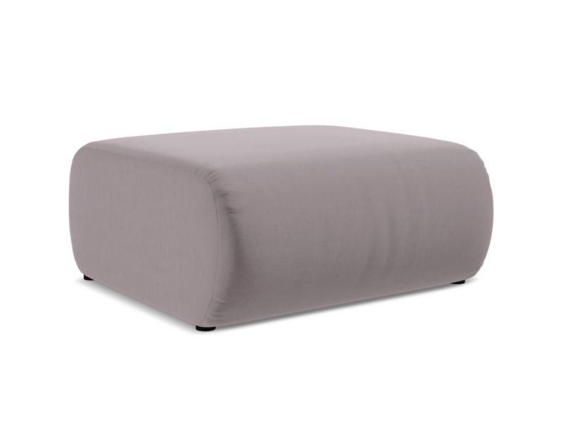 Pufa LaMiaSofa Bari z tkaniny welwetowej 94x89 cm lawendowy 1 szt.