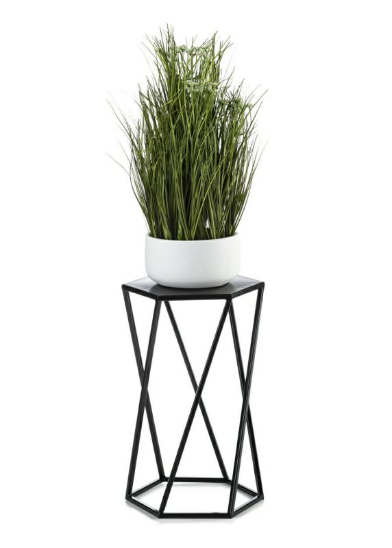 Kwietnik stojący HowHomely Metalowy Czarny 24x27x40 cm 1 szt.