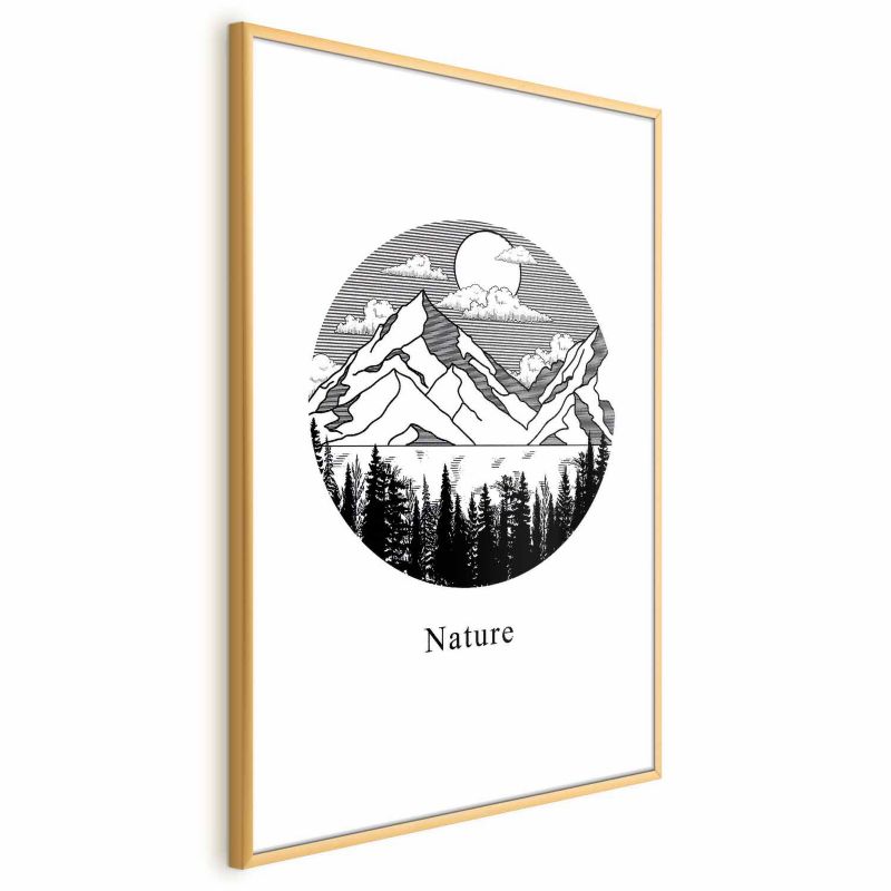 Plakat Artgeist Zaginiona kraina 40x60 cm z ramą złotą bez marginesu 1 szt