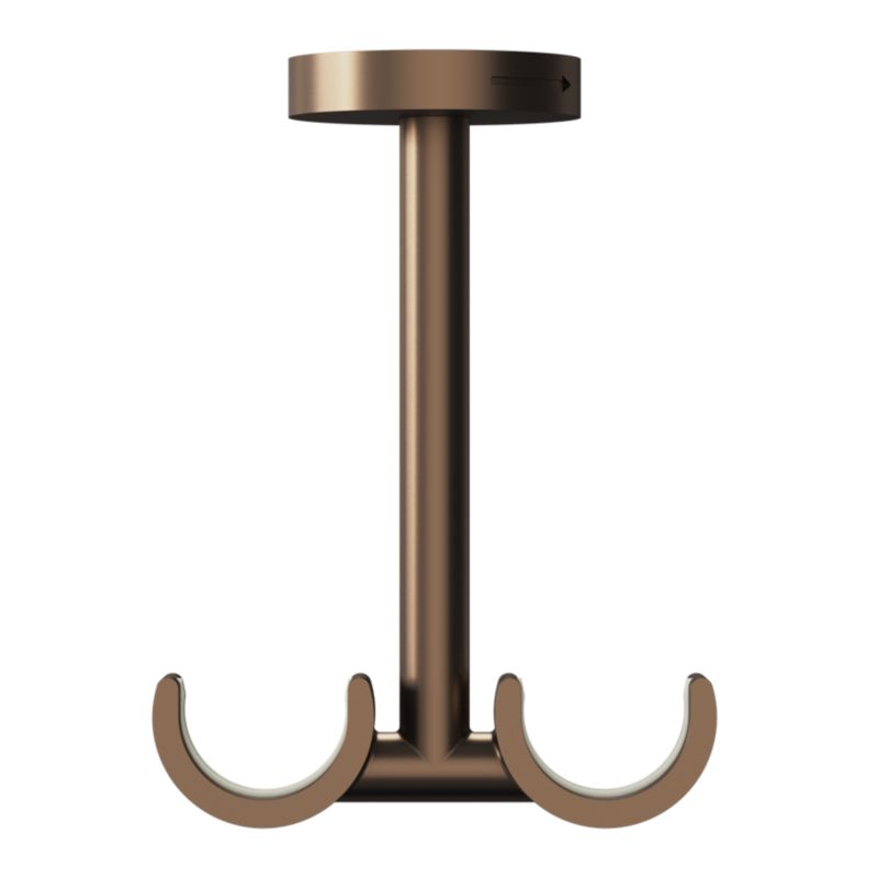 Wspornik sufitowy podwójny GoodHome Kozani 19/28 mm brązowy