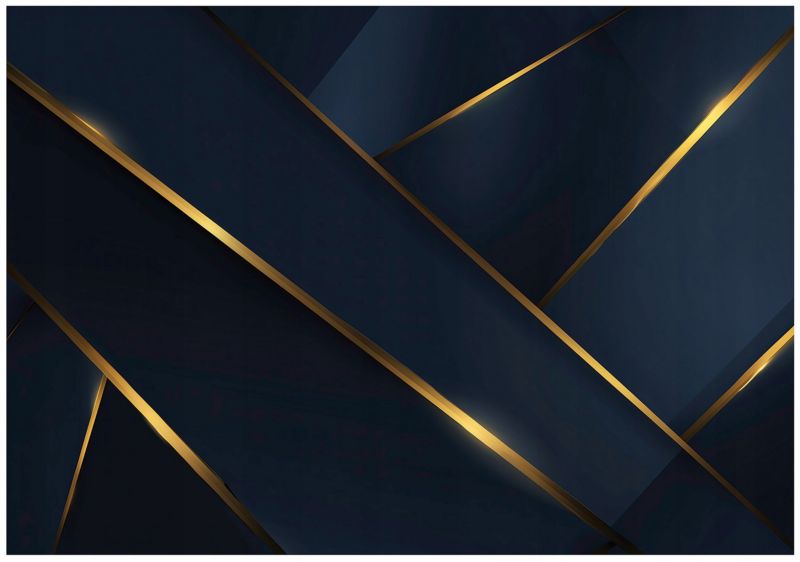 Fototapeta WALLARENA Do Sypialni Salonu Na Flizelinie Abstrakcja Złoto Glamour Niebieski 300x210 cm 16023VX6 1 szt.