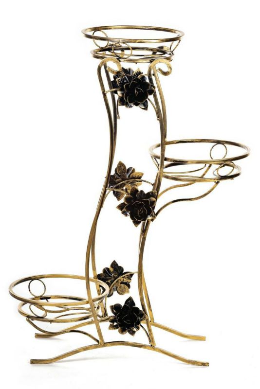 Kwietnik Dąstal Metalowy Złoty 70x30x100 cm 1 szt.