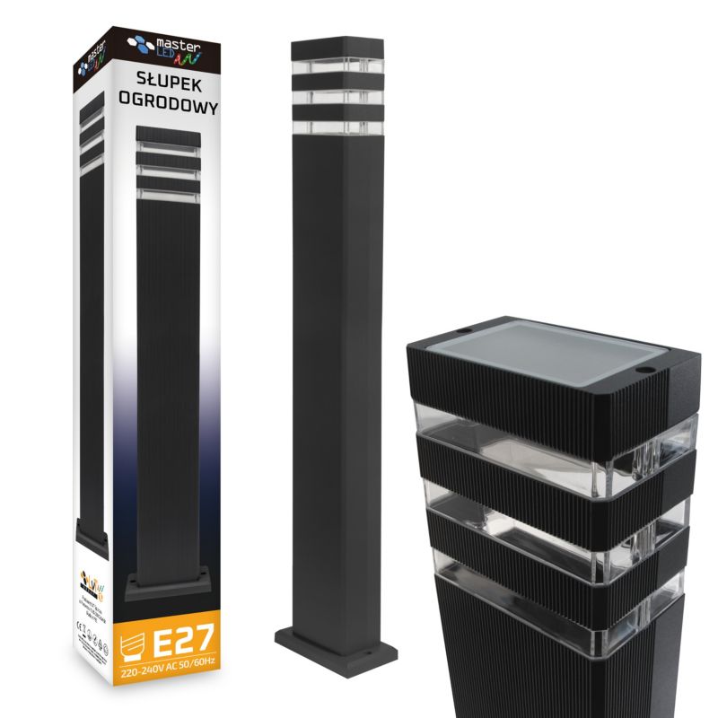 Lampa ogrodowa LED MasterLED Malibu GU10 80cm IP44 RAL7021 1 szt.